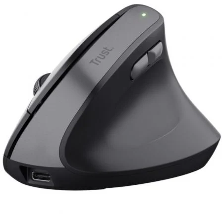 Trust TM-270 Ratón Ergonómico Vertical Inalámbrico Recargable 2400 DPI Negro